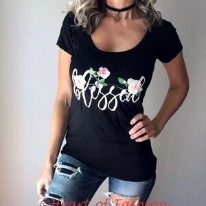 NEW Blessed Graphic Short Sleeve Tee Small